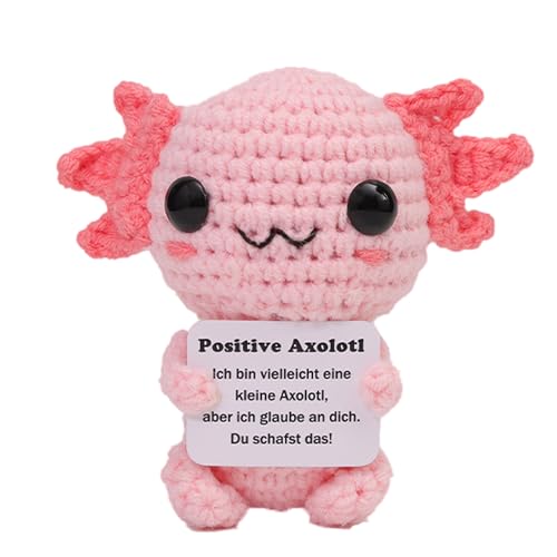 OkiyiD Mini Funny Positive Capybara, gestricktes Woll-Wasserschwein-Spielzeug mit positiver Karte - Kreative niedliche Häkelpuppe Aufmunterungsgeschenk für Freunde, Frauen (Farbe 1) von OkiyiD