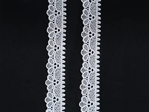 Okkop Spitzenband Weiss 10 Yards Baumwolle Dekoband -2.8cm Vintage Spitzenborte Häkel-Borte für Basteln Nähen Hochzeit Deko Scrapbooking Geschenkbo (xiaomifeng10) von Okkop