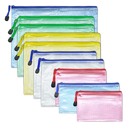 10 Stück Zip Beutel Dokumententasche,Reißverschluss Mesh Dokumente Taschen,Transparent Wasserdichte Datei Beutel,Kunststoff Reißverschlusstasche für Dokumente,Kosmetika,Hausaufgaben 10 Stück Zip Beutel Dokumententasche,Reißverschluss Mesh Dokumente Taschen,Transparent Wasserdichte Datei Beutel,Kunststoff Reißverschlusstasche für Dokumente,Kosmetika,Hausaufgaben von Okoss