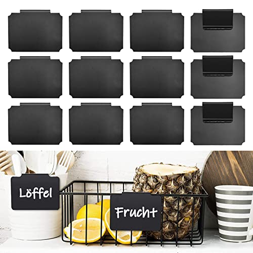 12 Stück Korb Etiketten Clips,PVC Clip Etikettenhalter,Schwarze Clips Etikette,Abnehmbare Label Halter für Lagerung Korb Speisekammer Küche 12 Stück Korb Etiketten Clips,PVC Clip Etikettenhalter,Schwarze Clips Etikette,Abnehmbare Label Halter für Lagerung Korb Speisekammer Küche von Okoss