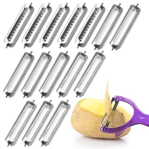 Okoss 15 Stück Sparschäler Ersatzklinge, Gemüseschäler Spargelschäler Kartoffelschäler Orangenschäler Blades Edelstahl Ersatzklingen für Flachschliff Profischäler, Schäler küche, Peeler Pendelschäler Okoss 15 Stück Sparschäler Ersatzklinge, Gemüseschäler Spargelschäler Kartoffelschäler Orangenschäler Blades Edelstahl Ersatzklingen für Flachschliff Profischäler, Schäler küche, Peeler Pendelschäler von Okoss