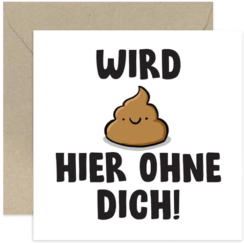 Abschiedskarte mit Umschlag - Abschiedskarte für Kollegen „Ohne dich wird es hier chaotisch!“ - Lustige Abschiedskarte - Lustige Ruhestandskarte für Mann oder Frau - Für Sie oder Ihn - Freund von Old English Company