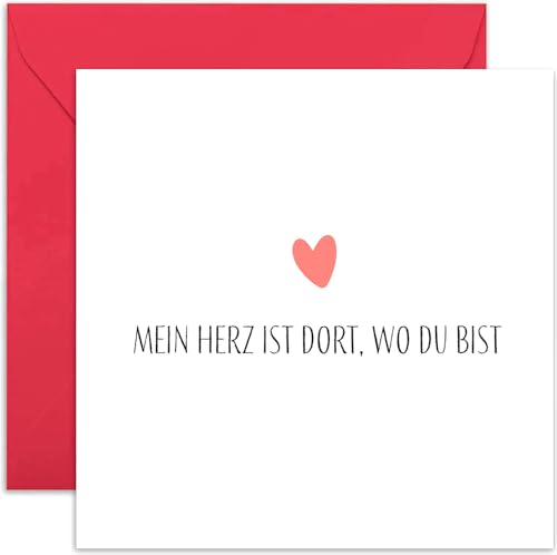 Besondere romantische Grußkarten für Frauen und Männer – Liebeskarte „Mein Herz Ist Da Wo Du Bist“ Klappkarte mit Umschlag für Valentinstag – Karte für Jahrestag Hochzeitstag Beziehung Besondere romantische Grußkarten für Frauen und Männer – Liebeskarte „Mein Herz Ist Da Wo Du Bist“ Klappkarte mit Umschlag für Valentinstag – Karte für Jahrestag Hochzeitstag Beziehung von Old English Company