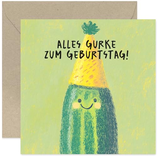 Lustige Geburtstagsgrußkarten für Männer und Frauen – Lustige Geburtstagskarte „Alles Gurke zum Geburtstag“ – Gurken Karte zum Geburtstag Humorvolle Geburtstagskarte Witzig – mit Umschlag Lustige Geburtstagsgrußkarten für Männer und Frauen – Lustige Geburtstagskarte „Alles Gurke zum Geburtstag“ – Gurken Karte zum Geburtstag Humorvolle Geburtstagskarte Witzig – mit Umschlag von Old English Company