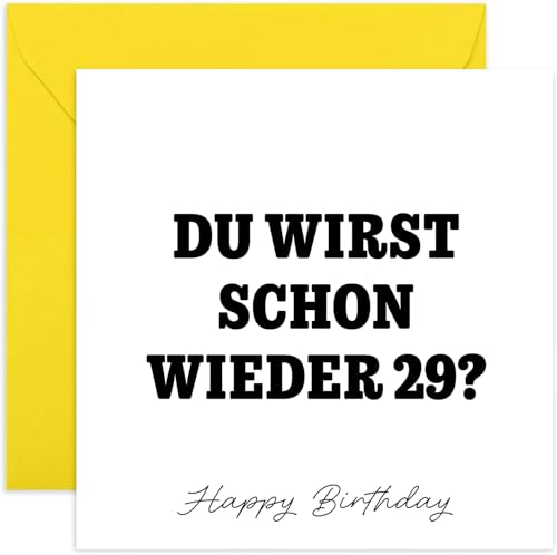 Lustige Karte zum 30. Geburtstag für einen Freund – „Du wirst schon wieder 29?“ Humourus-Grußkarten für Schwester, Bruder, Cousin – für Männer und Frauen – Premium-Karten mit Umschlag Lustige Karte zum 30. Geburtstag für einen Freund – „Du wirst schon wieder 29?“ Humourus-Grußkarten für Schwester, Bruder, Cousin – für Männer und Frauen – Premium-Karten mit Umschlag von Old English Company