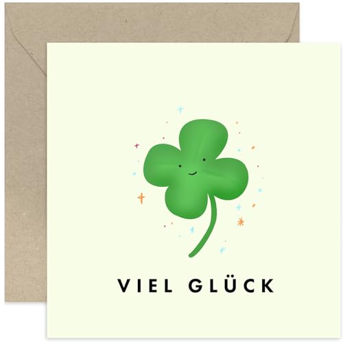 Old English Company Glückwunschkarte für Männer und Frauen – lustiges Design – Premium-Karten – Viel Glück Karte Kleeblatt – Glück Zukunft Viel Erfolg Karte Grußkarte mit Umschlag Old English Company Glückwunschkarte für Männer und Frauen – lustiges Design – Premium-Karten – Viel Glück Karte Kleeblatt – Glück Zukunft Viel Erfolg Karte Grußkarte mit Umschlag von Old English Company