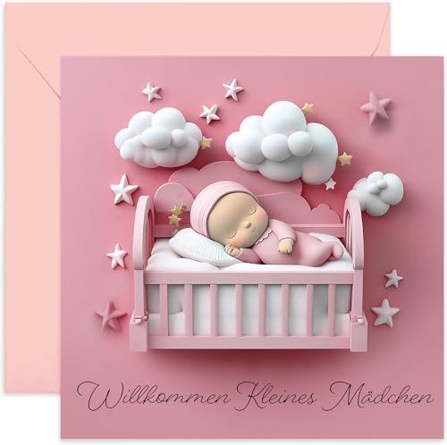 Old English Company Karte zur Geburt Mädchen - Willkommen Kleines Mädchen - Babykarten zur Geburt Baby Karte Geburt Babyparty Herzlichen Glückwunsch - Für Eltern oder Großeltern - Baby Girl Cards Old English Company Karte zur Geburt Mädchen - Willkommen Kleines Mädchen - Babykarten zur Geburt Baby Karte Geburt Babyparty Herzlichen Glückwunsch - Für Eltern oder Großeltern - Baby Girl Cards von Old English Company