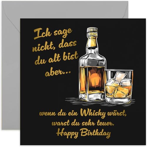 Old English Company Premium Geburtstagskarte. Glückwunschkarte, Grußkarte, Karte mit lustigem Spruch, Happy Birthday, Mann, Frau, Whiskey – innen blanko Old English Company Premium Geburtstagskarte. Glückwunschkarte, Grußkarte, Karte mit lustigem Spruch, Happy Birthday, Mann, Frau, Whiskey – innen blanko von Old English Company