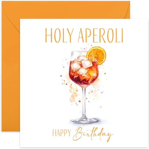 Old English Company Premium Geburtstagskarte. Glückwunschkarte Grußkarte Karte Billet Geburtstag Holy Aperoli Happy Birthday Mann Frau Drink Aperol orange von Old English Company