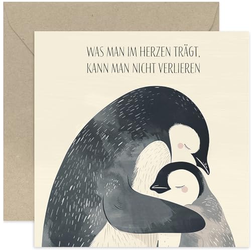 Sternenkind Karte mit Umschlag - schöne Trauerkarte mit Spruch. Liebevolle Beileidskarte für Baby. Aufrichtige Gedenkkarte bei Kindstod, Verlust eines Kindes, Fehlgeburt, Beileid. Pinguin-Design Sternenkind Karte mit Umschlag - schöne Trauerkarte mit Spruch. Liebevolle Beileidskarte für Baby. Aufrichtige Gedenkkarte bei Kindstod, Verlust eines Kindes, Fehlgeburt, Beileid. Pinguin-Design von Old English Company