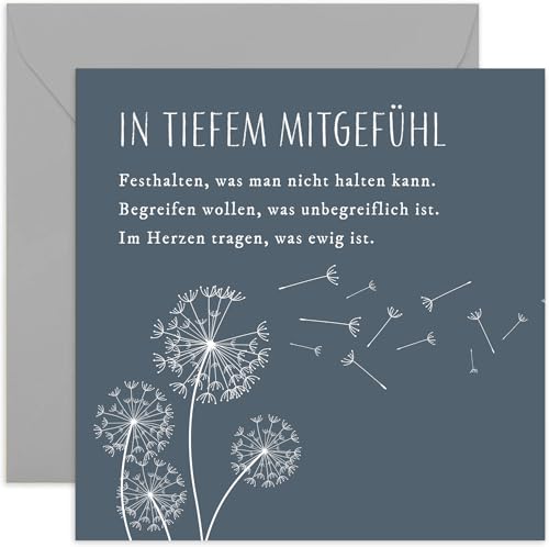 Trauerkarte– einfühlsame Trauerkarte mit Spruch – Pusteblume – aufrichtige Trauerkarte, besinnliche Beileidskarte, Gedenkkarte, Kondolenz, Trauerfeier, Beisetzung, Beileidsbekundungen Trauerkarte– einfühlsame Trauerkarte mit Spruch – Pusteblume – aufrichtige Trauerkarte, besinnliche Beileidskarte, Gedenkkarte, Kondolenz, Trauerfeier, Beisetzung, Beileidsbekundungen von Old English Company