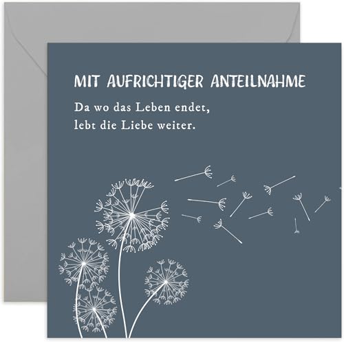 Trauerkarte mit Umschlag - einfühlsame Beileidskarte zarter Blumenkranz aufrichtige Beileidskarte besinnliche Kondolenzkarte Gedenkkarte Kondolenzen Trauerfeier Beileidsbekundungen - Pusteblumen Trauerkarte mit Umschlag - einfühlsame Beileidskarte zarter Blumenkranz aufrichtige Beileidskarte besinnliche Kondolenzkarte Gedenkkarte Kondolenzen Trauerfeier Beileidsbekundungen - Pusteblumen von Old English Company