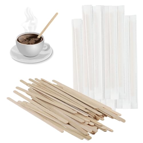 200 Stück Kaffeerührstäbchen, 14 cm Eisstiele Holz, Holz Rührstäbchen Kaffeestäbchen, für Kaffee, Tee, Milch, Saft, EIS am Stiel, Basteln von OldPAPA