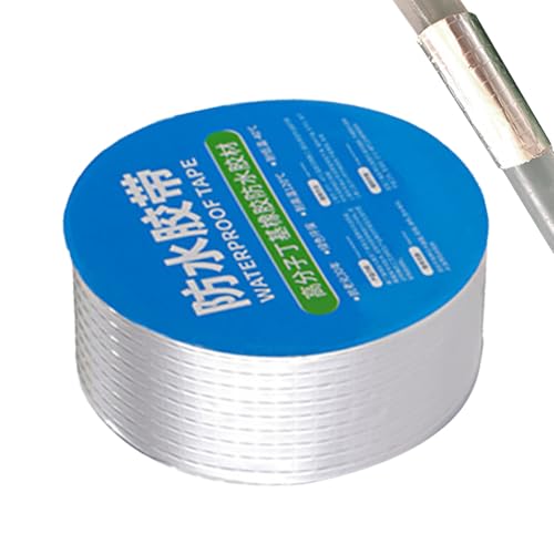 Oldmoom Butylband, Klebeband, strapazierfähig, wasserfest - Starkes, wasserfestes Klebeband,Selbstklebendes Hitzeschild-Dachdichtband aus Aluminiumfolie für die Reparatur von Wohnmobilen, Fenstern, Oldmoom Butylband, Klebeband, strapazierfähig, wasserfest - Starkes, wasserfestes Klebeband,Selbstklebendes Hitzeschild-Dachdichtband aus Aluminiumfolie für die Reparatur von Wohnmobilen, Fenstern, von Oldmoom