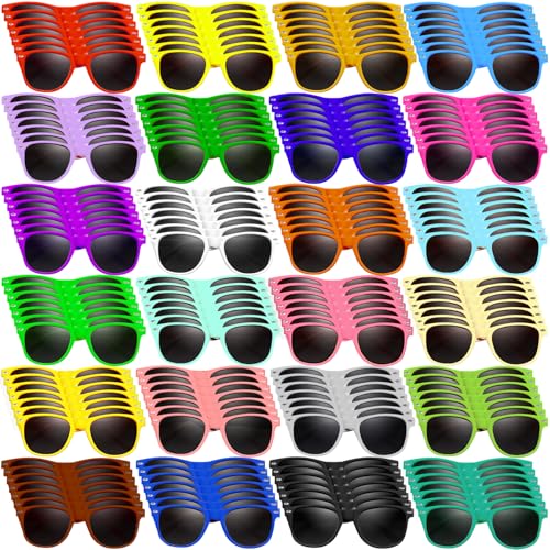 Neon-Sonnenbrillen-Set im 80er-Jahre-Retro-Stil, perfekt für Geburtstagspartys, Strand, Pool, Partyzubehör, Geschenktüten für Kinder und Erwachsene, 144 Stück, 24 Stück Neon-Sonnenbrillen-Set im 80er-Jahre-Retro-Stil, perfekt für Geburtstagspartys, Strand, Pool, Partyzubehör, Geschenktüten für Kinder und Erwachsene, 144 Stück, 24 Stück von Oleitodh