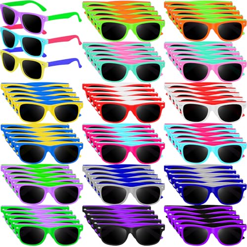 Oleitodh 144 Stück Kinder-Sonnenbrillen, Partygeschenke, Neon-Sonnenbrillen, Kinder-Sonnenbrillen für Jungen und Mädchen, Brillen-Set für Geschenktüten, Sommer, Strand, Pool, Geburtstagsparty-Zubehör Oleitodh 144 Stück Kinder-Sonnenbrillen, Partygeschenke, Neon-Sonnenbrillen, Kinder-Sonnenbrillen für Jungen und Mädchen, Brillen-Set für Geschenktüten, Sommer, Strand, Pool, Geburtstagsparty-Zubehör von Oleitodh