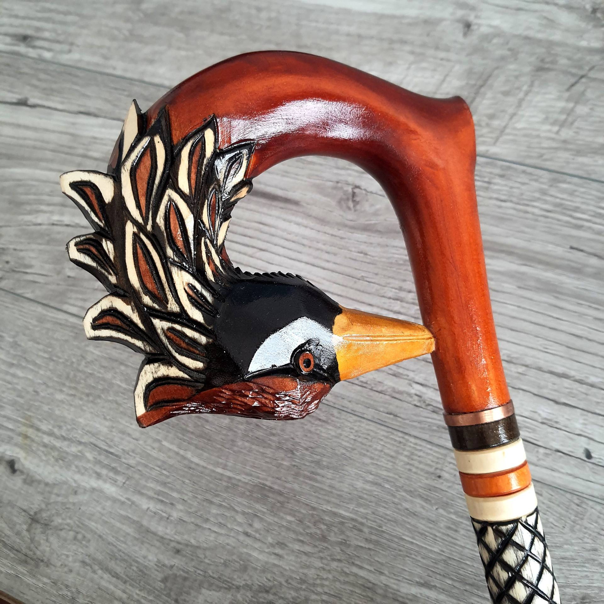 Canes Walking Sticks Holz Schilfrohr Handgeschnitzt Schnitzerei Handarbeit Stock Geschenk Zubehör | Kranich Canes Walking Sticks Holz Schilfrohr Handgeschnitzt Schnitzerei Handarbeit Stock Geschenk Zubehör | Kranich von OleksandrVictory