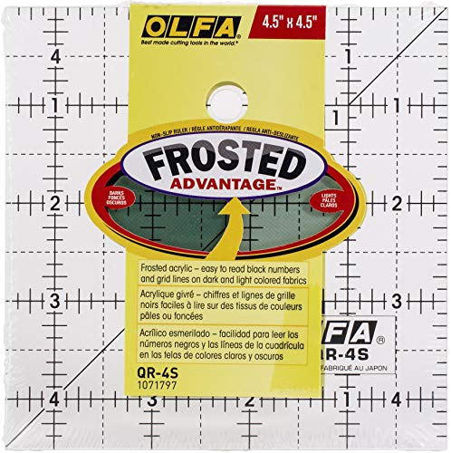 Olfa QR4S Quilten Lineal Anti-Rutsch, 4,5 x 4,5 Zoll Olfa QR4S Quilten Lineal Anti-Rutsch, 4,5 x 4,5 Zoll von Olfa