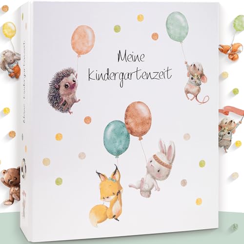 OLGS Sammelordner Meine Kindergartenzeit Ordner für Kinder | Erinnerungsordner, Kindergartenordner Fuchs, Hase, Maus, Igel, Luftballon | Geschenk, Kita, Kindergarten, Schule, Sammelmappe - Hoch hinaus OLGS Sammelordner Meine Kindergartenzeit Ordner für Kinder | Erinnerungsordner, Kindergartenordner Fuchs, Hase, Maus, Igel, Luftballon | Geschenk, Kita, Kindergarten, Schule, Sammelmappe - Hoch hinaus von Olgs