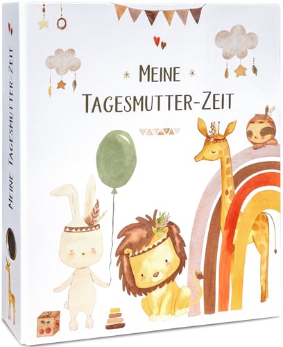 OLGS Sammelordner Meine Tagesmutter-Zeit Ordner für Kinder, Erinnerungsordner mit Griffloch DIN A4 für 350 Blatt - Tagesmutter Regenbogen OLGS Sammelordner Meine Tagesmutter-Zeit Ordner für Kinder, Erinnerungsordner mit Griffloch DIN A4 für 350 Blatt - Tagesmutter Regenbogen von Olgs