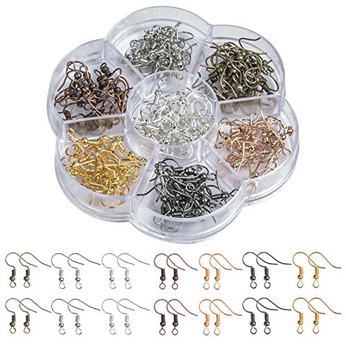 140 Stück Ohrringe Ohrhaken Ohrring Haken Set Mehrfarbig Metall Ohrhaken, Ohrhaken Ohrring für DIY Ohrringe mit Aufbewahrungsbox aus Kunststoff, 7 Farben Fischhaken Schmuckherstellung, 18mm 140 Stück Ohrringe Ohrhaken Ohrring Haken Set Mehrfarbig Metall Ohrhaken, Ohrhaken Ohrring für DIY Ohrringe mit Aufbewahrungsbox aus Kunststoff, 7 Farben Fischhaken Schmuckherstellung, 18mm von Olinner