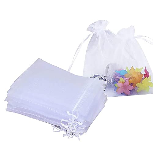 100 Stück weiße Organzabeutel, 10 x 15 cm, Kordelzug, für Hochzeit, Organza, für Hochzeit, Schmuck, Party 100 Stück weiße Organzabeutel, 10 x 15 cm, Kordelzug, für Hochzeit, Organza, für Hochzeit, Schmuck, Party von Olisang