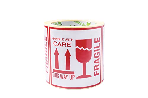OliveBird 100 Fragile Aufkleber Fragile Sticker "Fragile. This Way Up. Handle With Care", Etiketten, groß 10 x 10 CM White-red - 100 Stück OliveBird 100 Fragile Aufkleber Fragile Sticker "Fragile. This Way Up. Handle With Care", Etiketten, groß 10 x 10 CM White-red - 100 Stück von OliveBird