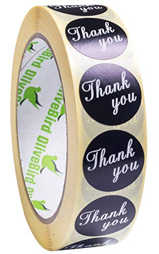1000 Aufkleber Danke Schwarz Thank You Aufkleber Runde Etiketten Größe 25mm 1000 Aufkleber Danke Schwarz Thank You Aufkleber Runde Etiketten Größe 25mm von OliveBird