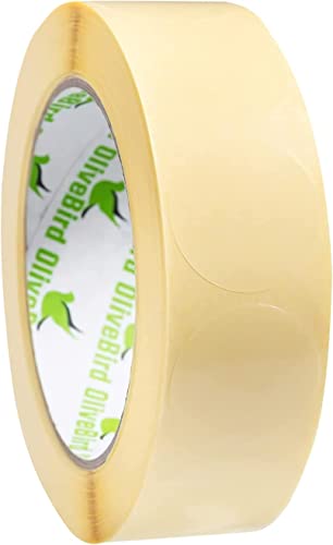 OliveBird 1000 Klebepunkte Transparent Rund Etiketten Größe 2 cm Durchmesser/Etiketten Rund 20mm Rollen von 1.000 Stück Aufkleber von OliveBird