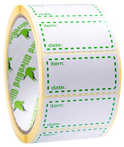 OliveBird 500 x Gefrieretiketten auf Rolle, Selbstklebend Haushaltsetiketten, Größe 50x25mm Datum Etiketten - Grün OliveBird 500 x Gefrieretiketten auf Rolle, Selbstklebend Haushaltsetiketten, Größe 50x25mm Datum Etiketten - Grün von OliveBird