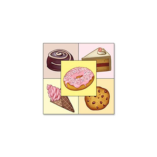 Oliver's Labels Original-Etiketten, 40 Stück (5,1 x 1,9 cm) langlebige, wasserdichte Namensetiketten für Kinderartikel, Kita, Schule und Campingbedarf (Dessert) von Oliver's Labels