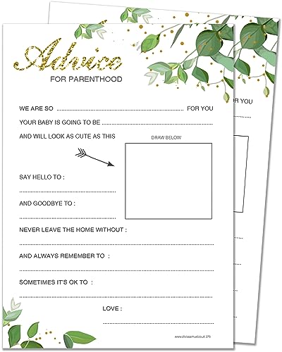 20 x Baby Ratschläge Karten für Elternschaft - Babyparty Spiel - Botanicals Design - Inklusive Siegerurkunde 20 x Baby Ratschläge Karten für Elternschaft - Babyparty Spiel - Botanicals Design - Inklusive Siegerurkunde von Olivia Samuel
