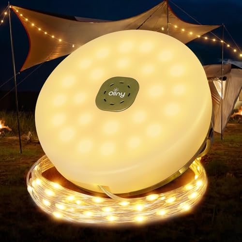 Ollny Camping Lichterkette 2-in-1 Tragbare Wiederaufladbare Aufrollbar Lichterkette Außen Wasserdichte USB Camping Lichter für Camping Wander Party Ollny Camping Lichterkette 2-in-1 Tragbare Wiederaufladbare Aufrollbar Lichterkette Außen Wasserdichte USB Camping Lichter für Camping Wander Party von Ollny