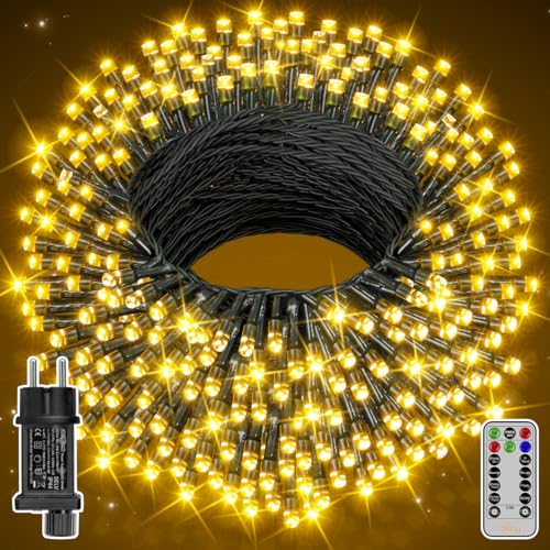 Ollny Lichterkette außen 20M 200 LED Lichterkette Weihnachtsbaum außen innen mit Fernbedienung Timer,8 Modi wasserdicht Weihnachtsbeleuchtung aussen für Garten Balkon Hochzeit Ollny Lichterkette außen 20M 200 LED Lichterkette Weihnachtsbaum außen innen mit Fernbedienung Timer,8 Modi wasserdicht Weihnachtsbeleuchtung aussen für Garten Balkon Hochzeit von Ollny