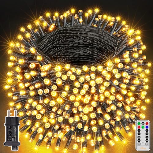 Ollny 60M 600 LED Lichterkette Warmweiß mit Fernbedienung Timer, 8 Modi Wasserdicht für Innen, Balkon, Garten, Party Ollny 60M 600 LED Lichterkette Warmweiß mit Fernbedienung Timer, 8 Modi Wasserdicht für Innen, Balkon, Garten, Party von Ollny