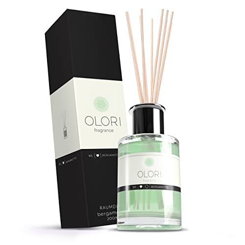 Duftöl Bergamotte I Diffuser mit Stäbchen I Raumduft mit ätherischen Ölen I fruchtig, frisch, EIN von Natur aus sehr dezenter Duft I 200 ml von Olori