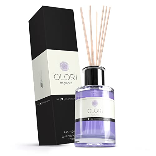 Raumduft Lavendel I Diffuser mit Stäbchen I Duftöl mit ätherischen Ölen I blumig I 200 ml von Olori