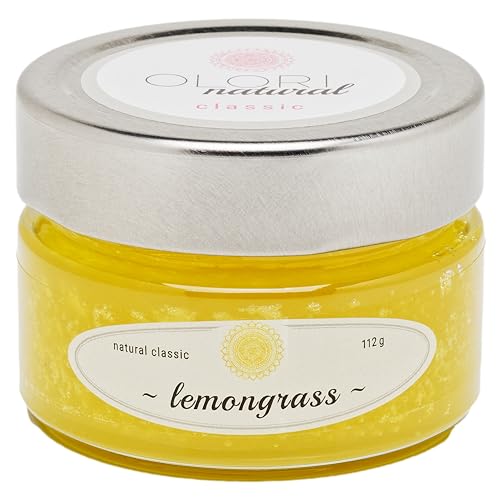 Duftöl Lemongras im Glas - Raumduft mit ätherischen Ölen - langanhaltend - frisch, fruchtig, spritzig - 100% Natürlich & Naturrein Raumdüfte ohne künstliche Duftstoffe für die Wohnung (Duftglas 112g) von Olori