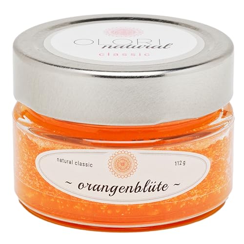 Duftöl Orangenblüte im Glas - Raumduft mit ätherischen Ölen - langanhaltend - aphrodisierend, inspirierend, entspannend - 100% Natürlich & Reiner Raumerfrischer im Duftglas mit Orangen-Duft (112g) von Olori