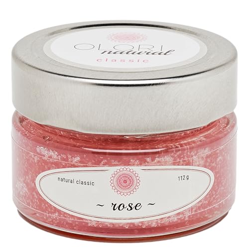 Duftöl Rose im Glas - Raumduft mit ätherischen Ölen - langanhaltend - blumig, süß, weich - 100% Natürlich & Naturrein Duftgläser mit Rosenduft - Raumerfrischer ohne künstliche Duftstoffe (112g) von Olori