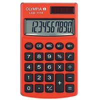 OLYMPIA LCD-1110 Taschenrechner rot von Olympia