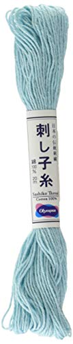 Olympus OS-8 Sashiko Thread 20m Skein Light Blue Faden, hellblau von Olympus