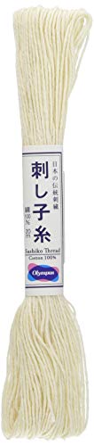 Olympus Sashiko-Garn, 20 m, elfenbeinfarben von olympus