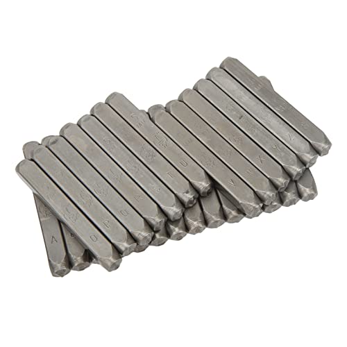 27 Stück Metall -Briefmarkenset, Hochkohlenstoffstahl -Buchstaben -Punsch -Set für Schmuckkunstwerke, Metallstempelkit, für Metallmarkierungsbedürfnisse (5mm) von Omabeta
