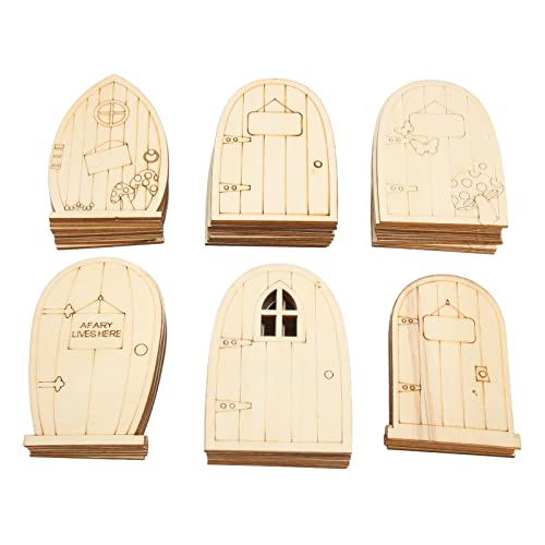 60pcs Diy Unvollendete Hölzerne Ornamente, Cartoon Muster Boxholz Handbemalte Ornamente Zum Malen für Dekorationen, Bestehend aus Sicherem Boxholz von Omabeta