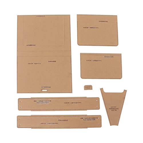 Brieftasche Handtasche Herstellung Schablone, 8pcs Acryl -Brieftaschenvorlage mit 1: 1 -Skala, Vielseitigem Set für Mundgoldbeutel, Premiumqualität, Schutzdesign von Omabeta