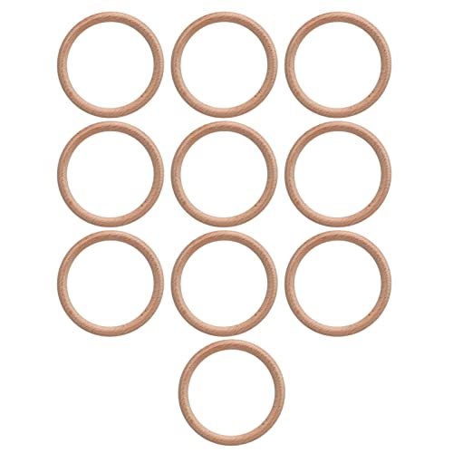 Buchenholzringe für Dekoration, Glatt und Komfortabel für -Projekte, Ideal für Handwerk und Dekor, mit Getreidefinish (10 cm) von Omabeta