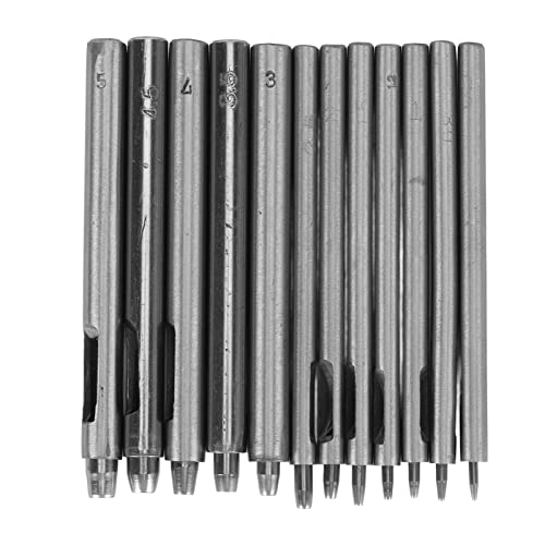 Omabeta 12pcs 0,5 Bis 5 Mm Hohle Lederpunsch -Set für Leder -Uhren -Bänder Gürtel Stanze, Leder -Loch -Punchschneider, Hohlpunsch -Werkzeug, Runde Lochpunsch -Set Omabeta 12pcs 0,5 Bis 5 Mm Hohle Lederpunsch -Set für Leder -Uhren -Bänder Gürtel Stanze, Leder -Loch -Punchschneider, Hohlpunsch -Werkzeug, Runde Lochpunsch -Set von Omabeta