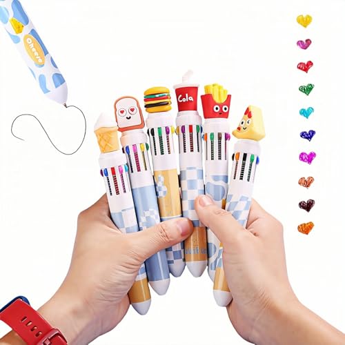 6 Stück bunte Stifte, All-in-One, mehrfarbiger Stift, Partytütenfüller für Kinder, 10-in-1 einziehbarer Kugelschreiber, für Büro, Schulbedarf, Studenten, Kinder, Geschenke, Partygeschenke, Kinder 6 Stück bunte Stifte, All-in-One, mehrfarbiger Stift, Partytütenfüller für Kinder, 10-in-1 einziehbarer Kugelschreiber, für Büro, Schulbedarf, Studenten, Kinder, Geschenke, Partygeschenke, Kinder von Omeblos