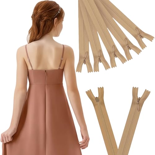Omeblos 6 Reißverschlüsse, Reißverschlüsse zum Nähen, Khaki, unsichtbarer Reißverschluss, für Nähzubehör und in Taschen, Taschen, Röcken, Kleidern und Handwerk, Schneiderarbeiten, Kissen, Kleidung Omeblos 6 Reißverschlüsse, Reißverschlüsse zum Nähen, Khaki, unsichtbarer Reißverschluss, für Nähzubehör und in Taschen, Taschen, Röcken, Kleidern und Handwerk, Schneiderarbeiten, Kissen, Kleidung von Omeblos